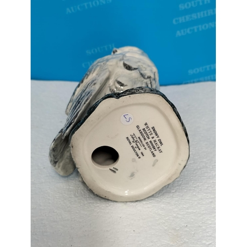 59 - Royal Doulton 'Snowy Owl' Whyte & Mackay Empty 16cm Whisky Decanter.