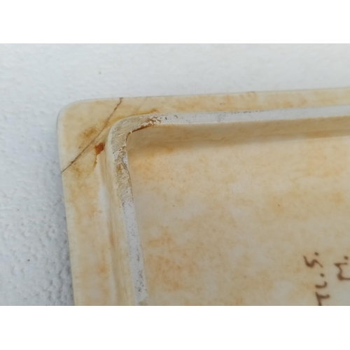 60 - Bursley Ware Charlotte Rhead Tubelined Rectangular Trinket Box (6.5cm High, 12.5cm x 9cm) A/F to Cor... 