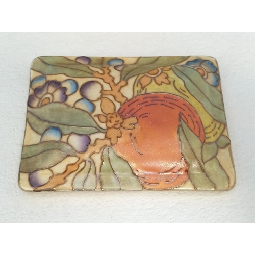 60 - Bursley Ware Charlotte Rhead Tubelined Rectangular Trinket Box (6.5cm High, 12.5cm x 9cm) A/F to Cor... 