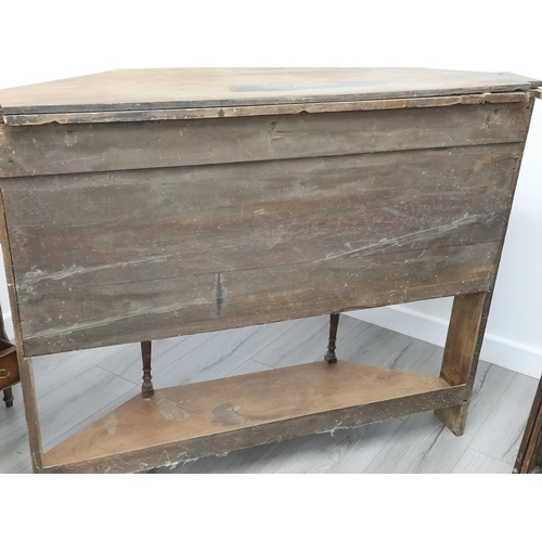 281 - Edwardian Credenza Sideboard with Single Drawer over Two Door Carved Panel Cupboard and Under Shelf.... 