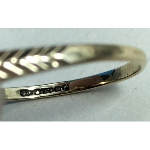 149 - 9ct Gold 375, Amethyst and Cubic Zirconia Stone Ring Size N. Weight 1 Gram.