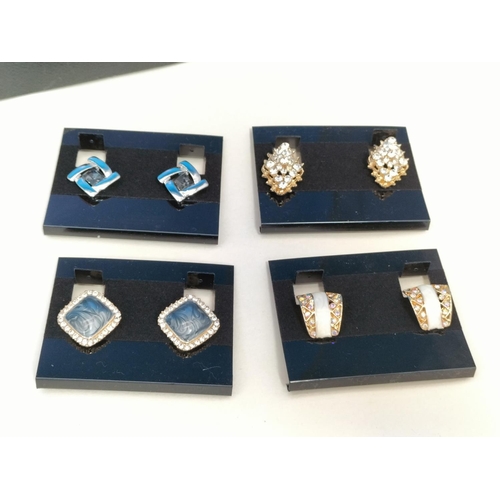 152 - Tray of Mixed Brooches and Clip on Earrings. Tray Size 3.5cm High, 35cm x 24cm.