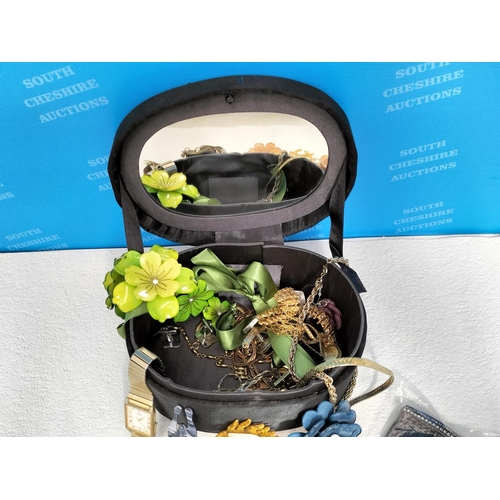 155 - Jewellery Box of Mixed Costume Jewellery to include Necklaces, Brooches, etc.