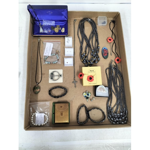 156 - Collection of Mixed Costume Jewellery to include 12 x Heamitite Necklaces and 3 x Bracelets, Silver ... 