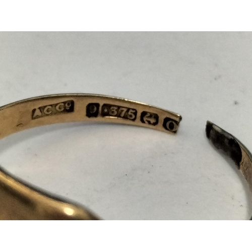 157 - Scrap 9ct Gold 375 Ring. Weight 3.8 Grams