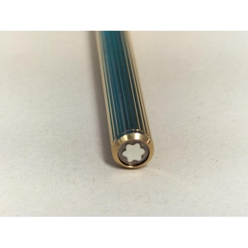 163 - Montblanc Gold Plated Ballpoint Pen. 14cm Long. Requires Refill.
