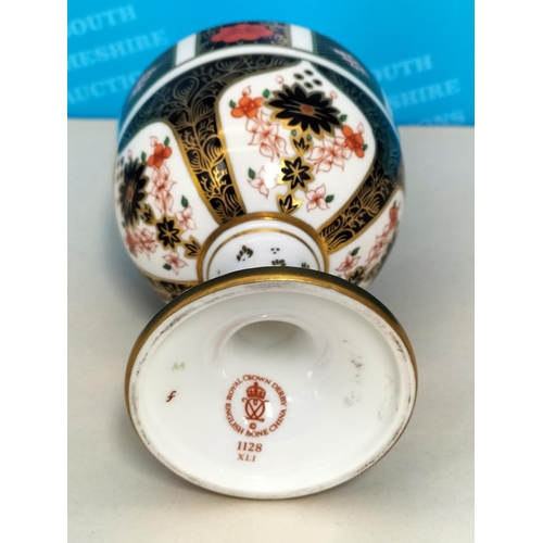 17 - Royal Crown Derby Imari (1128) 12cm Chalice/Goblet plus an Unmarked 2451 Pattern Saucer, 14cm Diamet... 