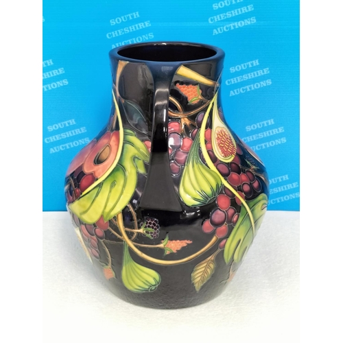 2 - Moorcroft Twin Handled 26cm Vase in the 'Queens Choice' Pattern by Emma Bossons 2000. Red Dot.