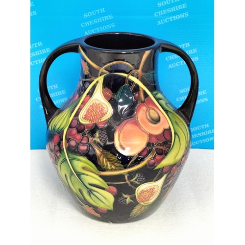 2 - Moorcroft Twin Handled 26cm Vase in the 'Queens Choice' Pattern by Emma Bossons 2000. Red Dot.