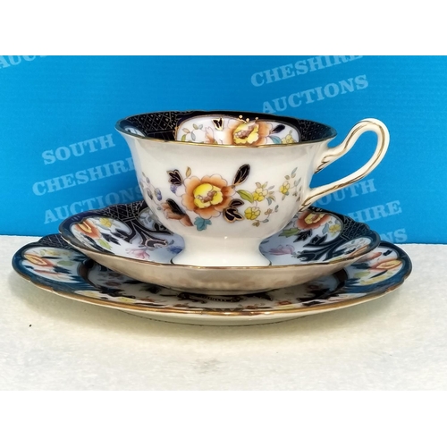 243 - Wileman Foley Imari Pattern Trio. Pattern No 8156, c1890-1900.