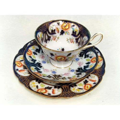 243 - Wileman Foley Imari Pattern Trio. Pattern No 8156, c1890-1900.