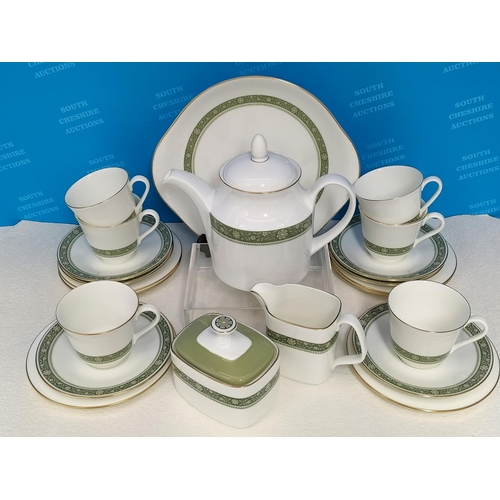 251 - Royal Doulton 22 Piece Tea Set in the 'Rondelay' Pattern H5004 to include Tea Pot, Milk Jug, Lidded ... 
