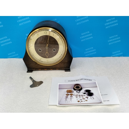 253 - Vintage Smiths Wooden Cased Mantel Clock. W/O