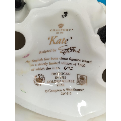 283 - Coalport for Compton & Woodhouse Limited Edition 672/7,500 Figure 'Kate' CW615. Produced in the Gold... 