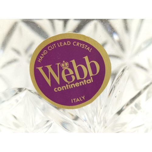 288 - Boxed Set of 6 Webb Crystal Hand Cut Whisky Tumblers.