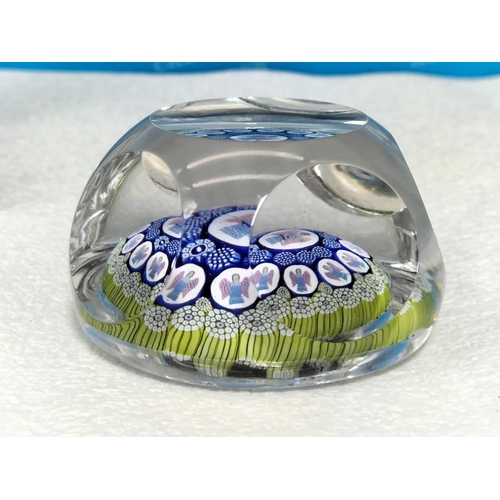 3 - Boxed Whitefriars Limited Edition 915/1,000 'Christmas 1975' Faceted Angel Millefiore Paperweight wi... 