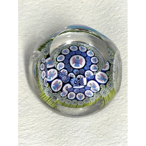 3 - Boxed Whitefriars Limited Edition 915/1,000 'Christmas 1975' Faceted Angel Millefiore Paperweight wi... 