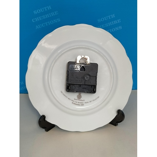 13 - Royal Doulton Brambly Hedge 'The Harvest Mice' 21cm Wall Clock W/O plus 17cm 'Autumn' Vase (2nds).