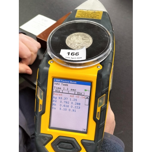 166 - 2014 Queen Elizabeth II Tristan Da Cunha Sterling Silver Proof Triple Thickness Five Pound Coin '70t... 