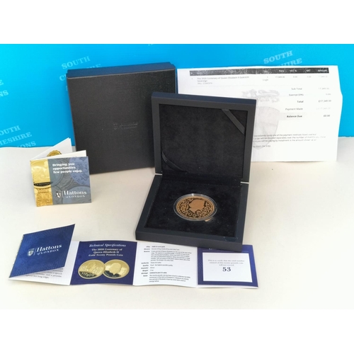 168 - Rare Hatton's of London 2026 King Charles III Tristan Da Cunha 22ct Gold Twenty Pound Coin '100th An... 