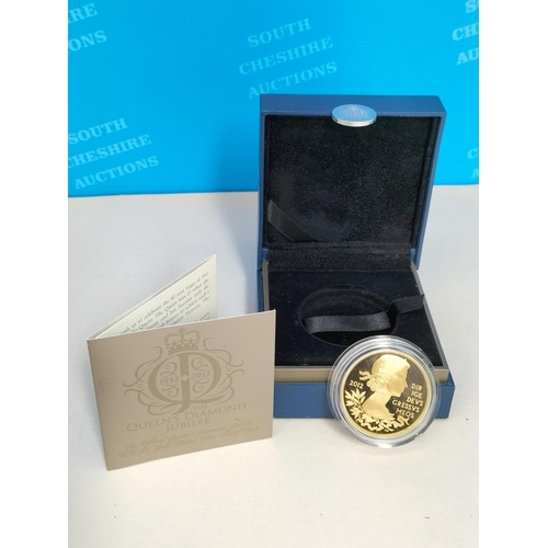 169 - Royal Mint 2012 Silver 925 Gold Plated Five Pound Coin 'Queen's Diamond Jubilee'. Maximum Mintage 12... 