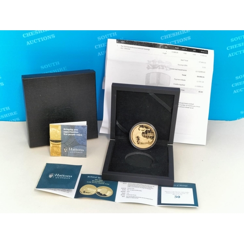 171 - Rare Hatton's of London 22ct Gold Proof 2025 King Charles III Tristan Da Cunha Twenty Pound Coin 'Re... 