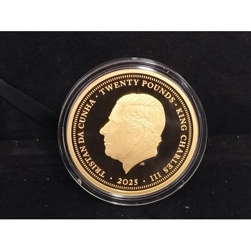 171 - Rare Hatton's of London 22ct Gold Proof 2025 King Charles III Tristan Da Cunha Twenty Pound Coin 'Re... 