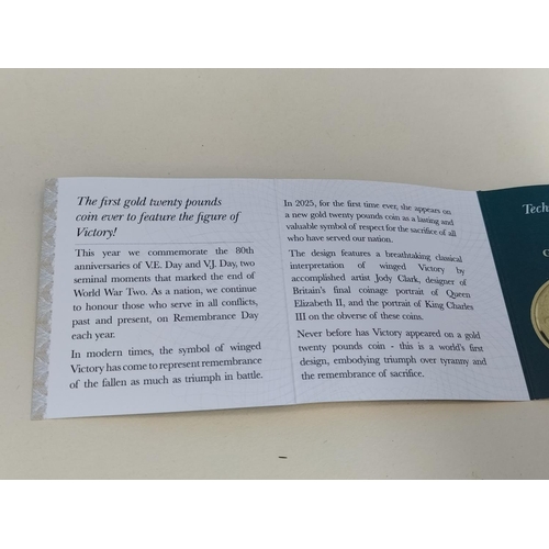 171 - Rare Hatton's of London 22ct Gold Proof 2025 King Charles III Tristan Da Cunha Twenty Pound Coin 'Re... 