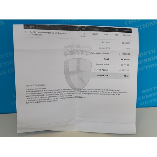 171 - Rare Hatton's of London 22ct Gold Proof 2025 King Charles III Tristan Da Cunha Twenty Pound Coin 'Re... 