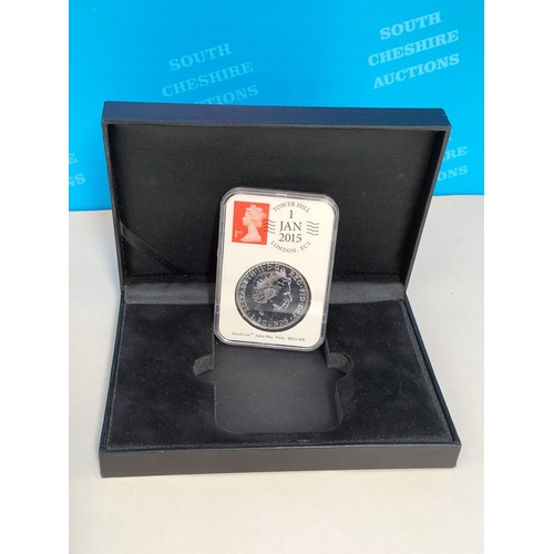 172 - Sealed Date Stamp 2015 1oz Silver Britannia Coin. Limited Edition of 995. Boxed.