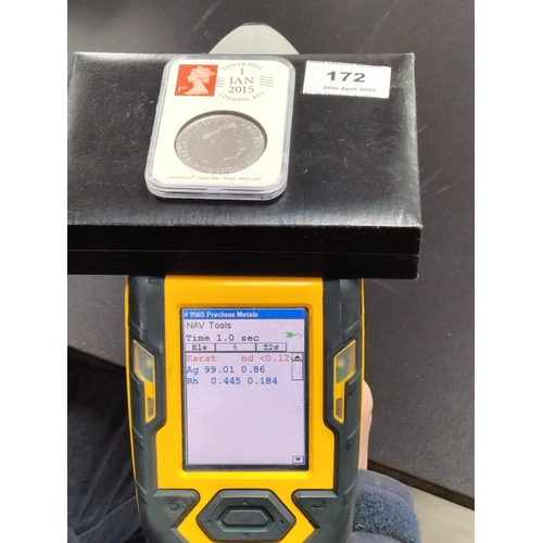 172 - Sealed Date Stamp 2015 1oz Silver Britannia Coin. Limited Edition of 995. Boxed.