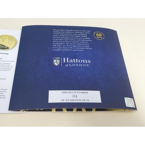173 - Hatton's of London Tristan Da Cunha 2026 22ct Gold 'The Centenary of Queen Elizabeth II Gold Definit... 