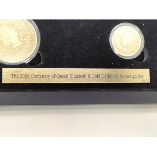 173 - Hatton's of London Tristan Da Cunha 2026 22ct Gold 'The Centenary of Queen Elizabeth II Gold Definit... 