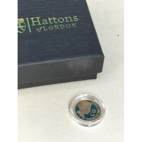 174 - Hatton's of London 2025 King Charles III One-Eighth Gold Sovereign 'Princess Anne 75th Birthday' Coi... 