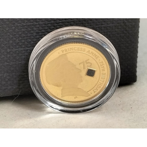174 - Hatton's of London 2025 King Charles III One-Eighth Gold Sovereign 'Princess Anne 75th Birthday' Coi... 