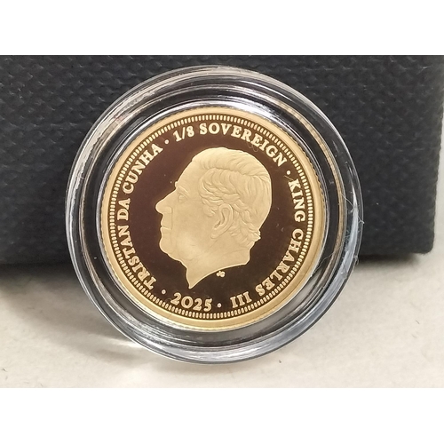174 - Hatton's of London 2025 King Charles III One-Eighth Gold Sovereign 'Princess Anne 75th Birthday' Coi... 