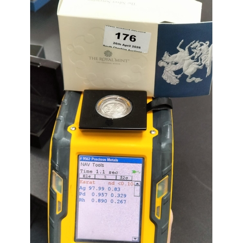 176 - Royal Mint 2025 King Charles III Silver Sovereign Proof Coin. Cased