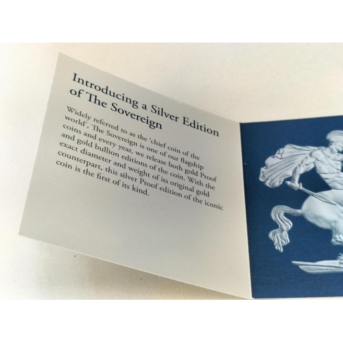176 - Royal Mint 2025 King Charles III Silver Sovereign Proof Coin. Cased