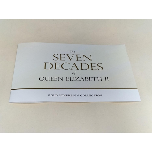 177 - Westminster Collection Boxed Set of Eight Full 22ct Gold Sovereigns 'The Seven Decades of Elizabeth ... 