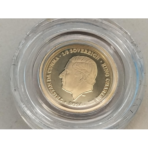 178 - Hatton's of London 2024 King Charles III One-Eighth Gold Sovereign '80th Anniversary D-Day'. Boxed.