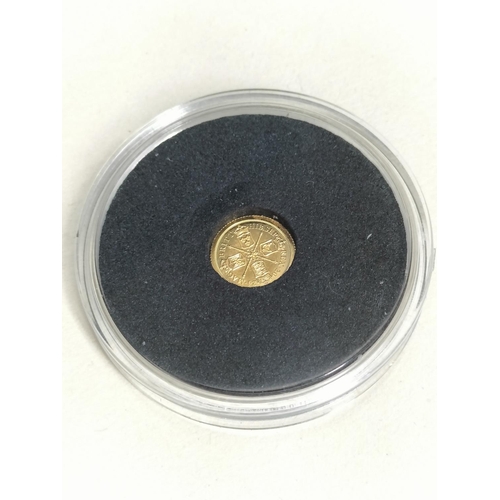 179 - 2024 King Charles III St Helena East India Company 22ct Gold Coin. Weight 0.5 Gram