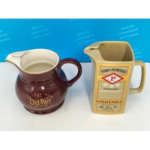 18 - Whisky Water Advertising Jugs (2), Wade 'Old Parr' De Luxe Scotch Whisky and Irish Distillers Power'... 