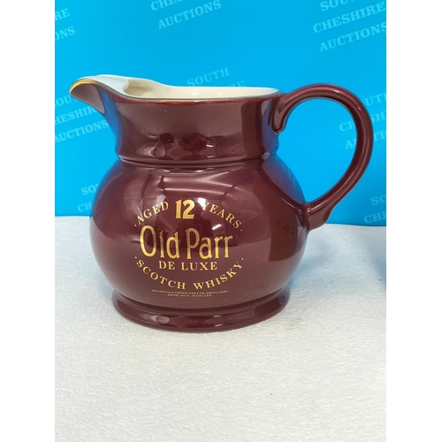 18 - Whisky Water Advertising Jugs (2), Wade 'Old Parr' De Luxe Scotch Whisky and Irish Distillers Power'... 