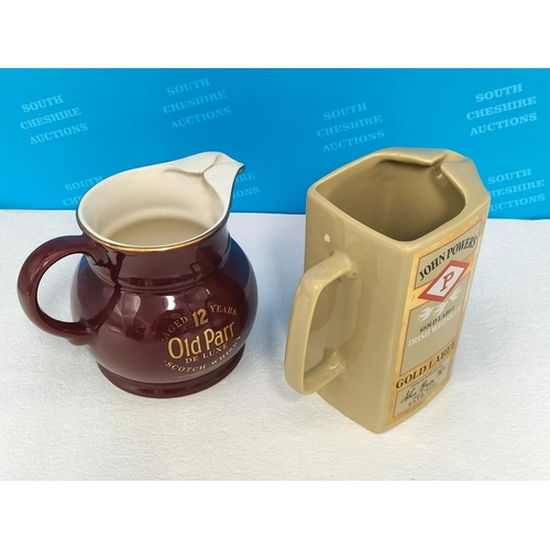18 - Whisky Water Advertising Jugs (2), Wade 'Old Parr' De Luxe Scotch Whisky and Irish Distillers Power'... 