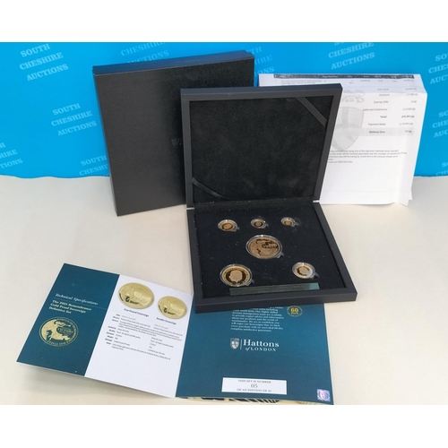 180 - Hatton's of London 2025 King Charles III Gold Proof Definitive Sovereign Set 'Remembrance Victory'. ... 