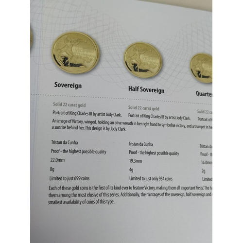 180 - Hatton's of London 2025 King Charles III Gold Proof Definitive Sovereign Set 'Remembrance Victory'. ... 