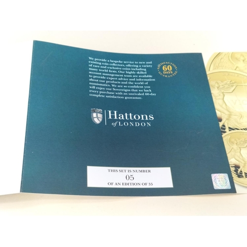 180 - Hatton's of London 2025 King Charles III Gold Proof Definitive Sovereign Set 'Remembrance Victory'. ... 