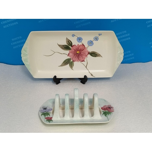 248 - Collection of Radford Pottery to include Toast Rack, Sandwich Plate, Vase, 33.5cm Tall Jug and Bowl ... 