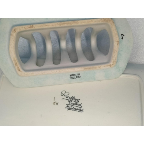 248 - Collection of Radford Pottery to include Toast Rack, Sandwich Plate, Vase, 33.5cm Tall Jug and Bowl ... 