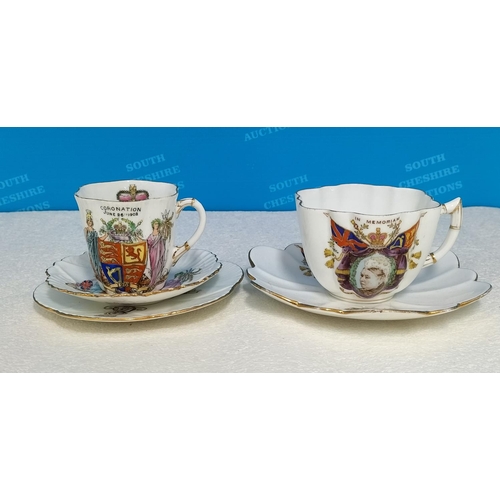 295 - Collection of Wileman & Co Foley China  Commemorative Ware to include The Death of Queen Victoria 19... 